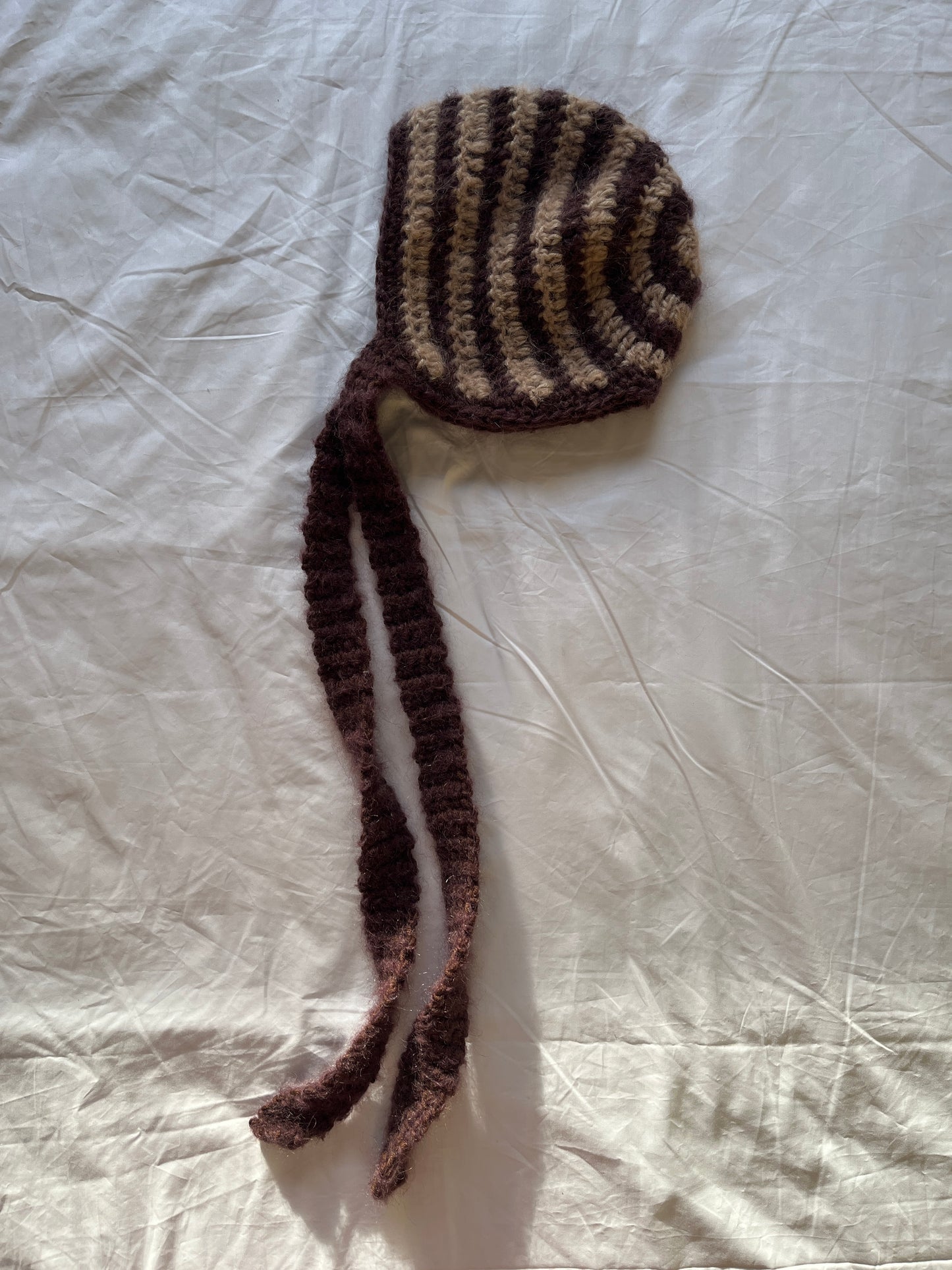 Striped Chunky Bow Bonnet