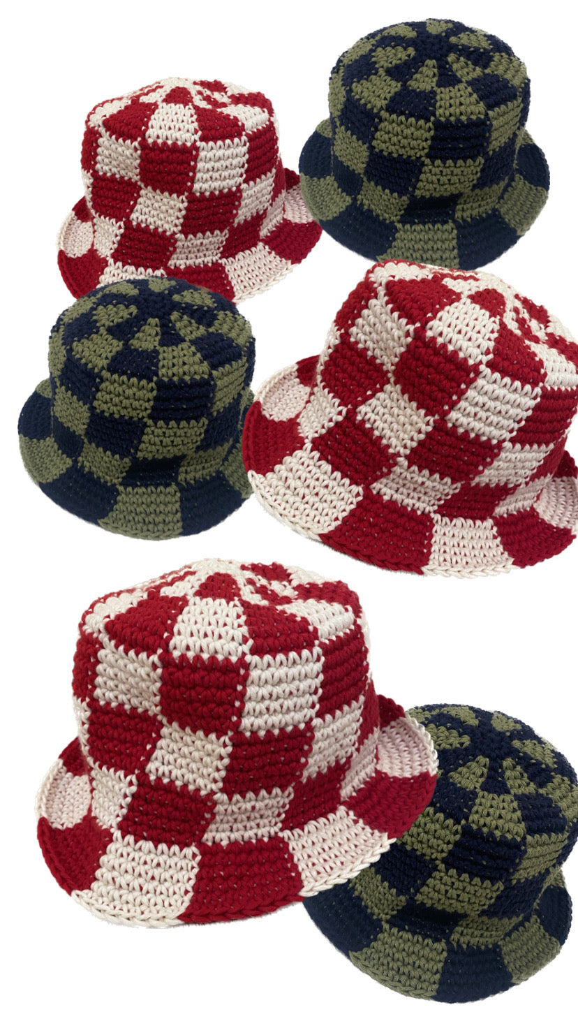 Cotton Bucket Hat - Checkered