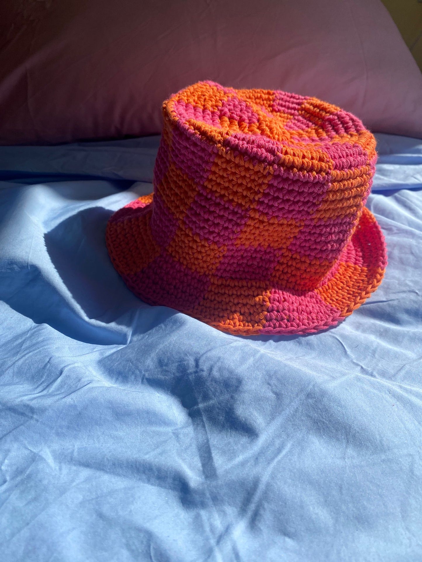 Cotton Bucket Hat - Checkered