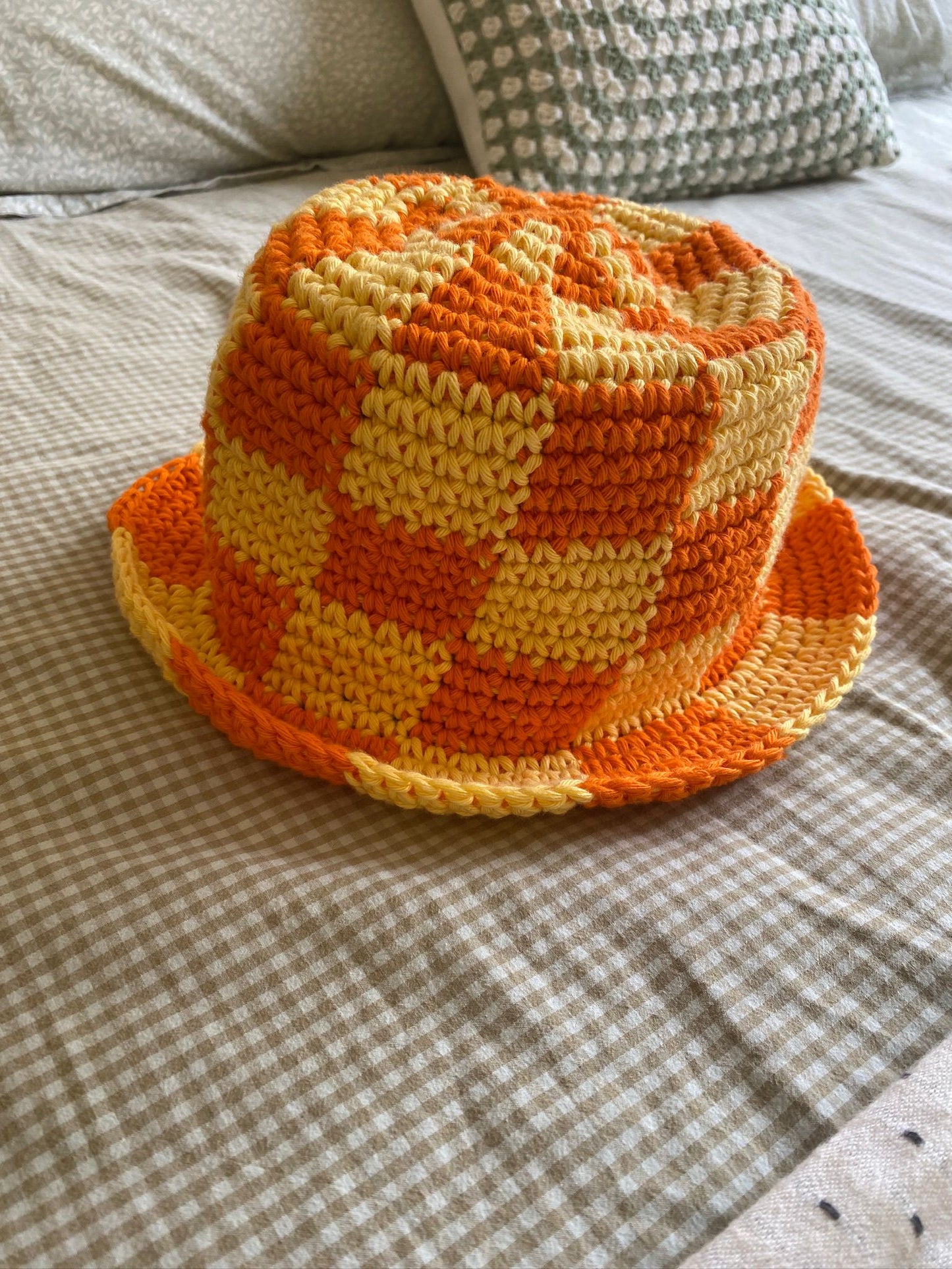 Cotton Bucket Hat - Checkered